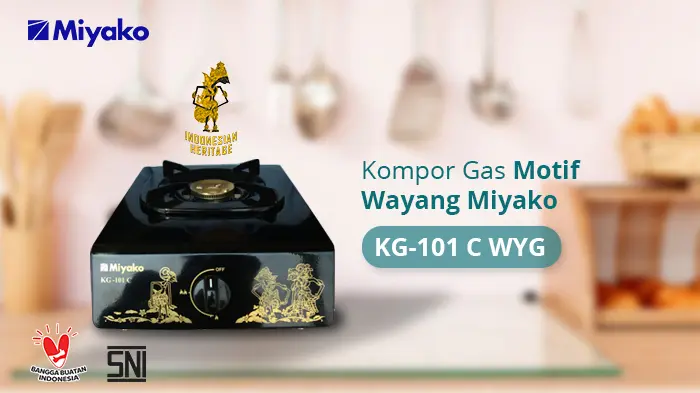 Gambar KOMPOR GAS MOTIF WAYANG MIYAKO ( KG-101C WYG )| | Miyako Indonesia