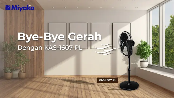 Gambar WFH ANTI GERAH DENGAN KIPAS ANGIN MIYAKO KAS-1618 B PL