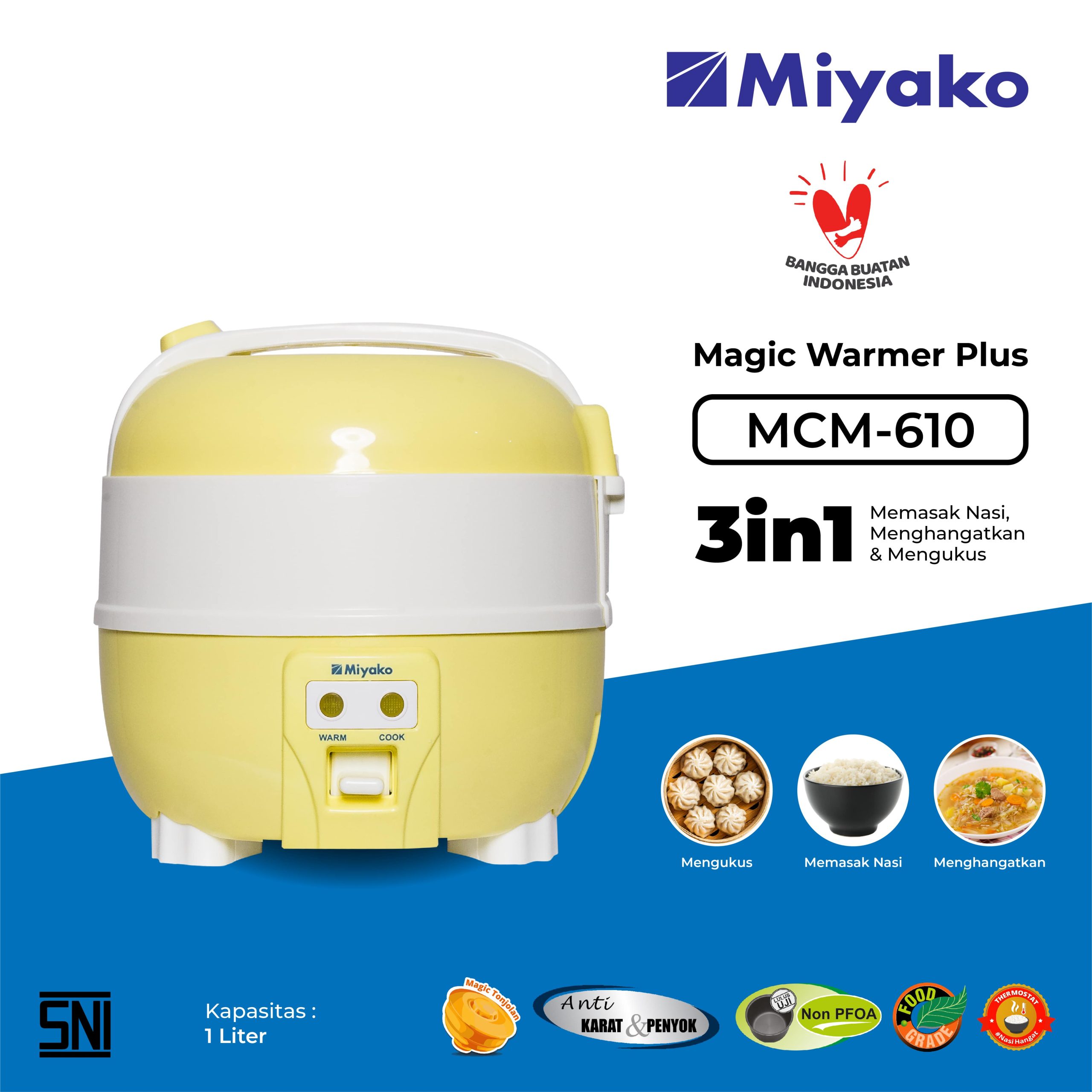 Gambar MCM-610 Detail | Magic Warmer Plus - Rice Cooker | Miyako Indonesia