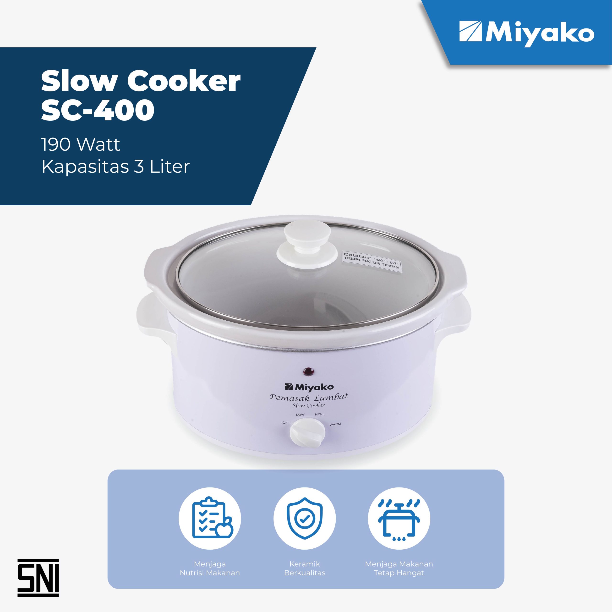 Gambar Slow Cooker Miyako SC-400 Detail | Regulator - Regulator | Miyako Indonesia