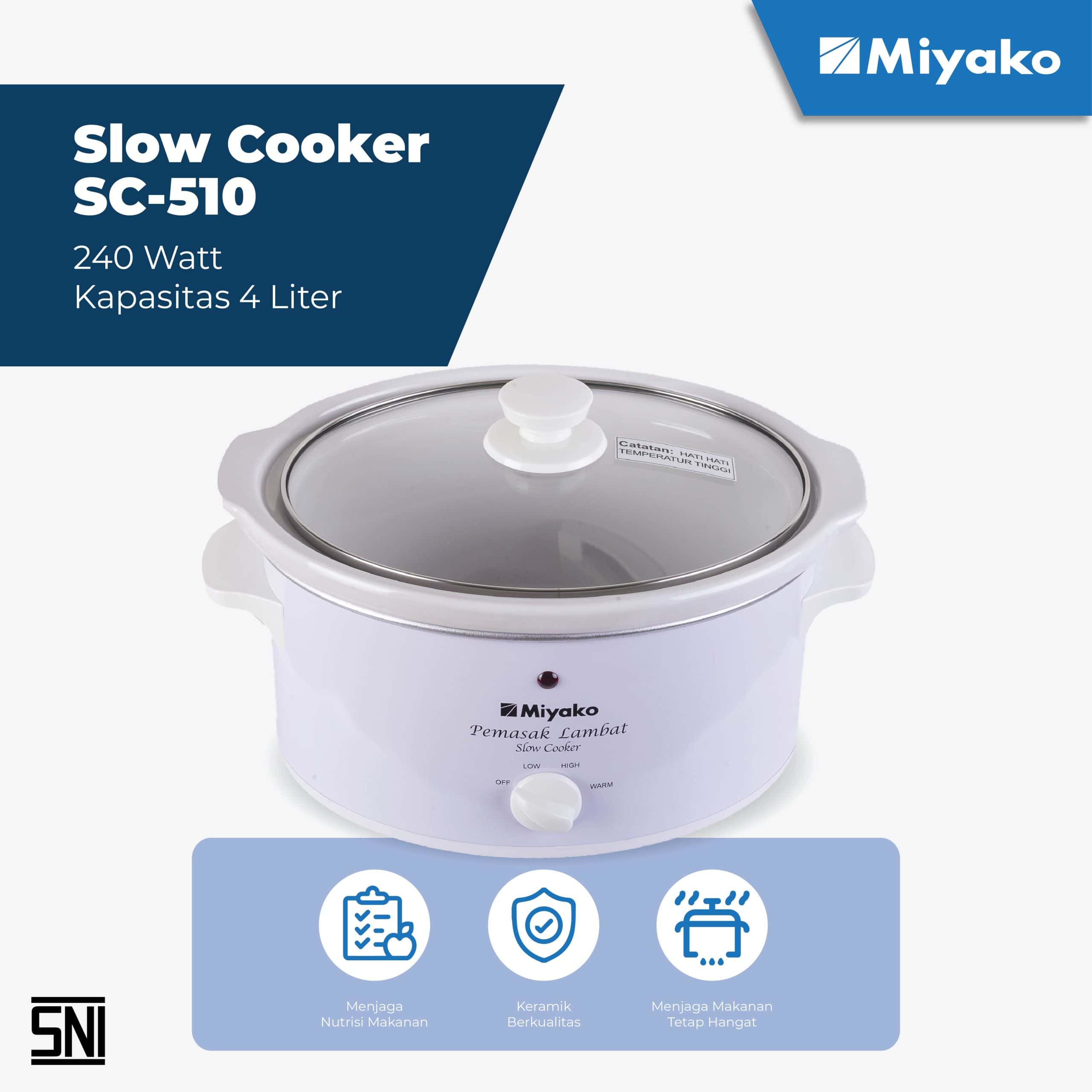 Gambar Slow Cooker Miyako SC-510 Detail | Regulator - Regulator | Miyako Indonesia