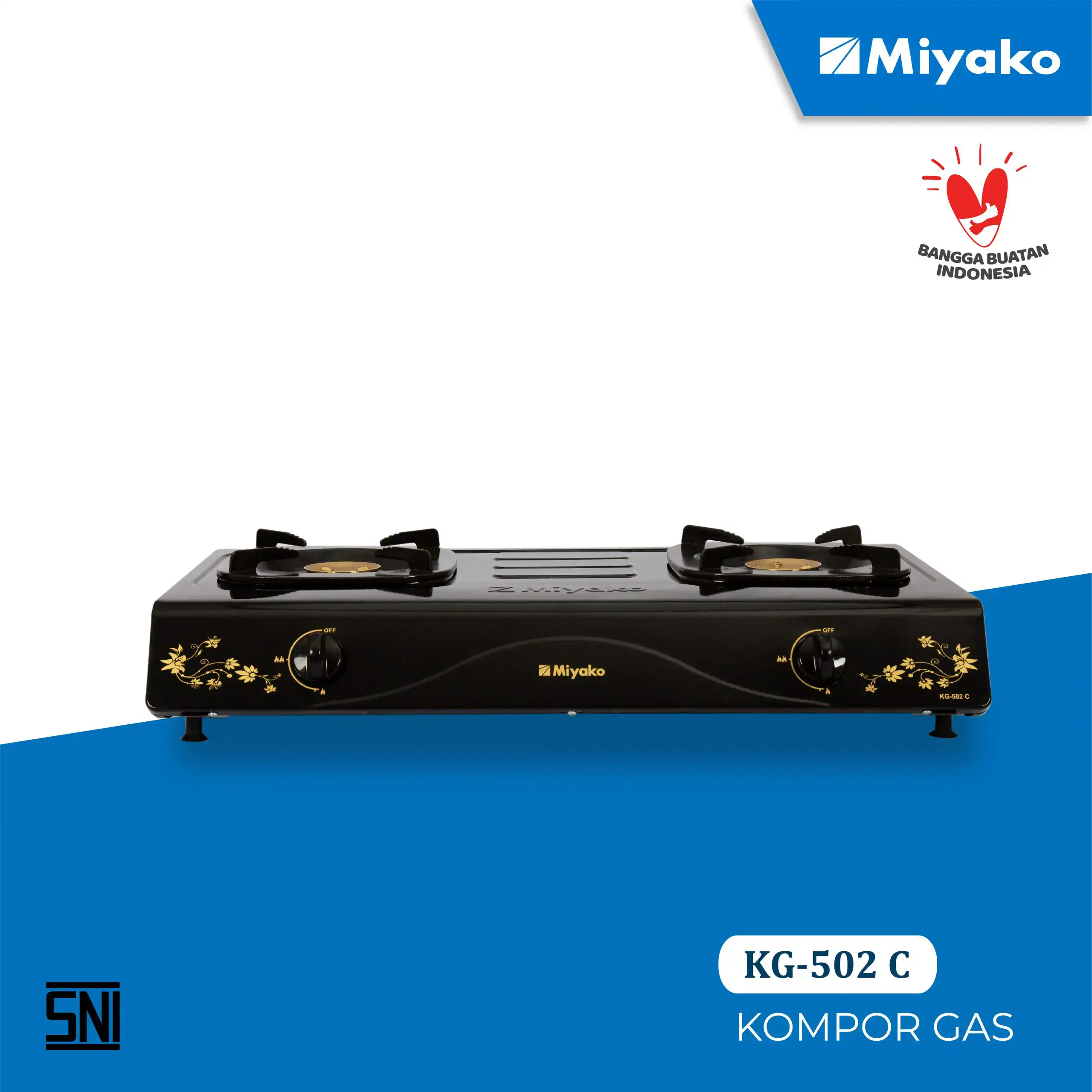 Gambar Kompor Gas Miyako KG-502 C Detail | Dua Tungku - Kompor | Miyako Indonesia