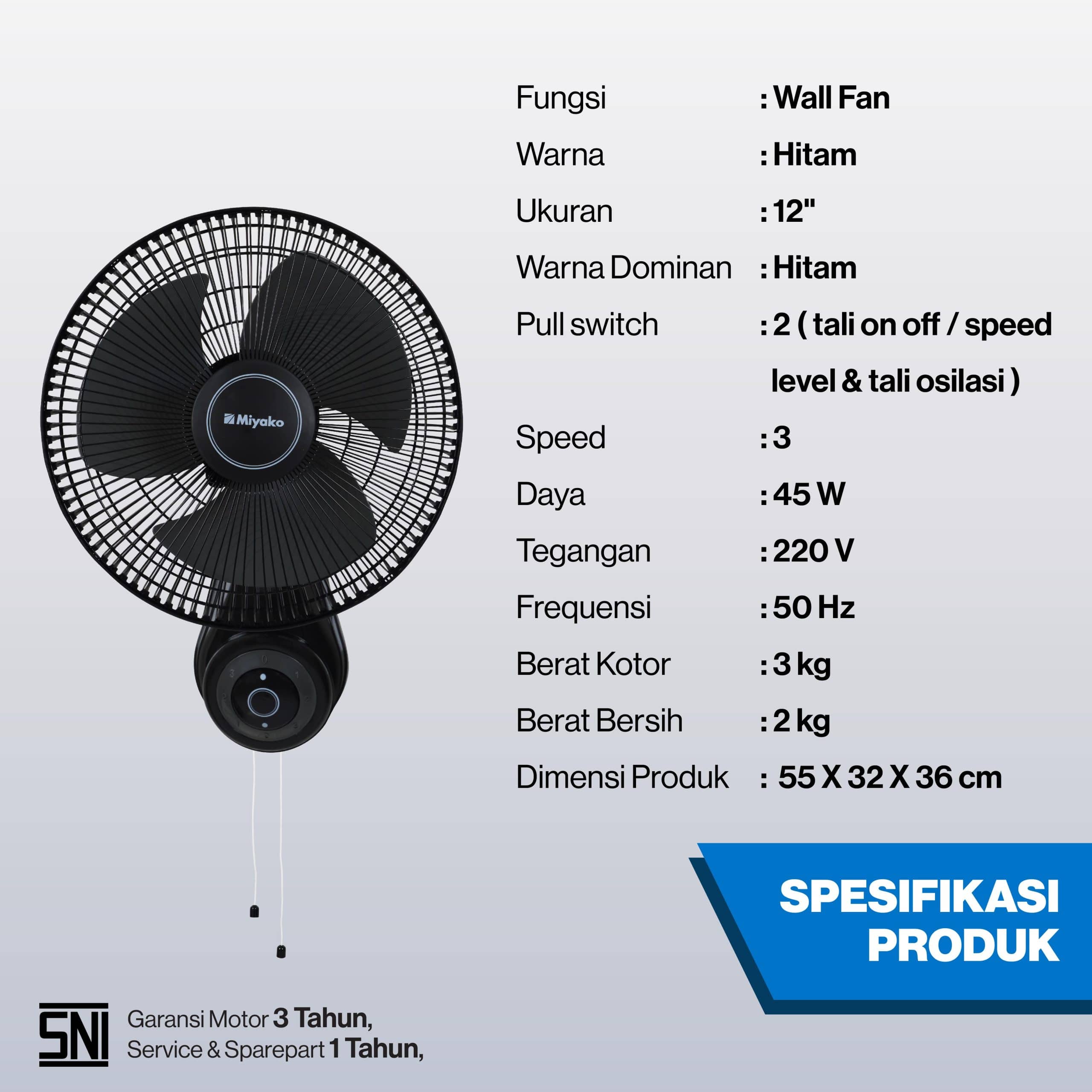 Kipas Angin Miyako KAW-1262 GB