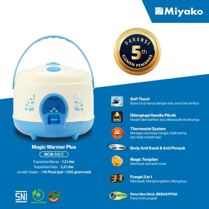 Rice Cooker Miyako MCM-512 C