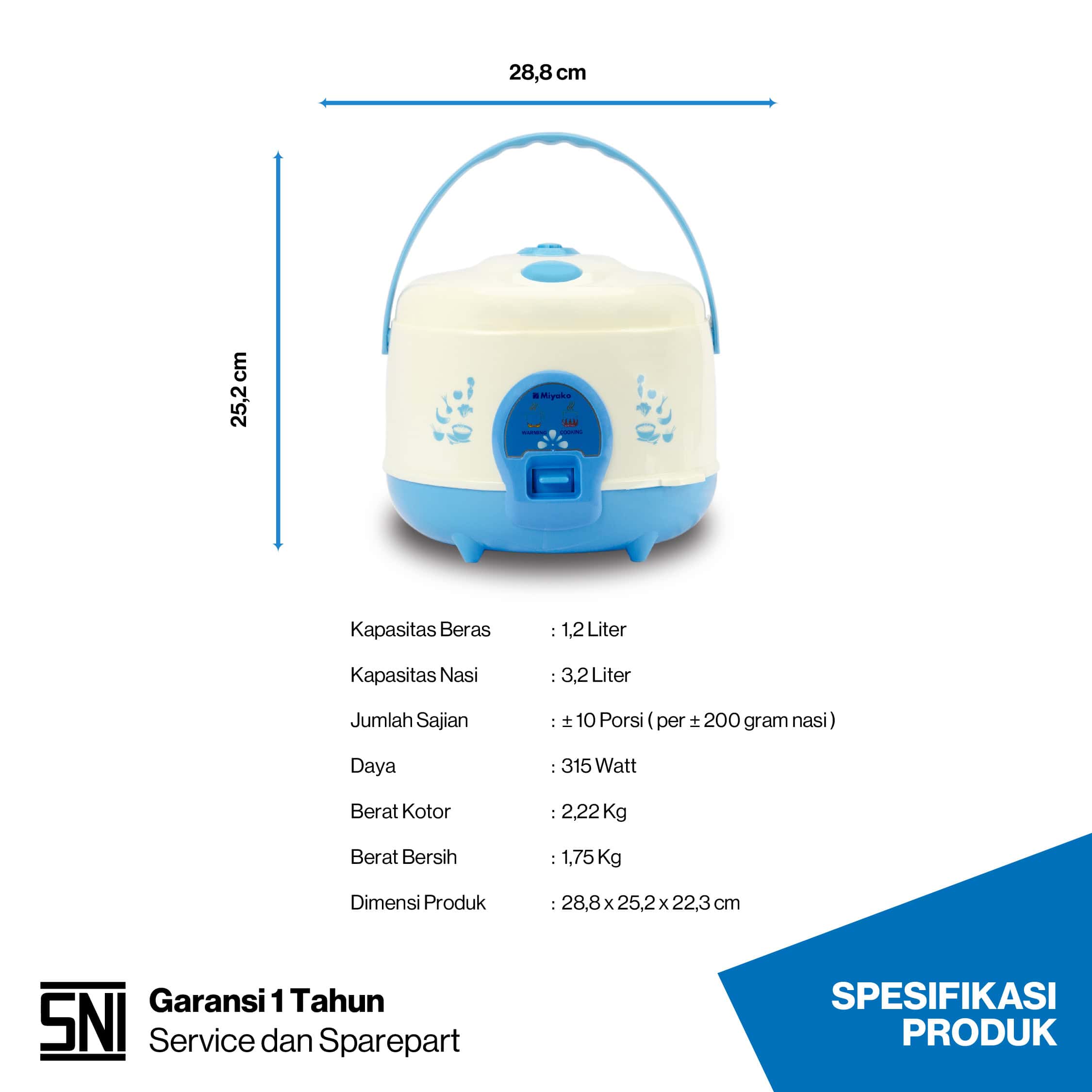 Rice Cooker Miyako MCM-512 C