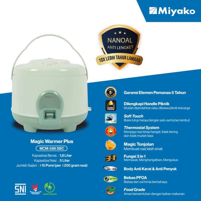 Rice Cooker Miyako MCM-586 SBC