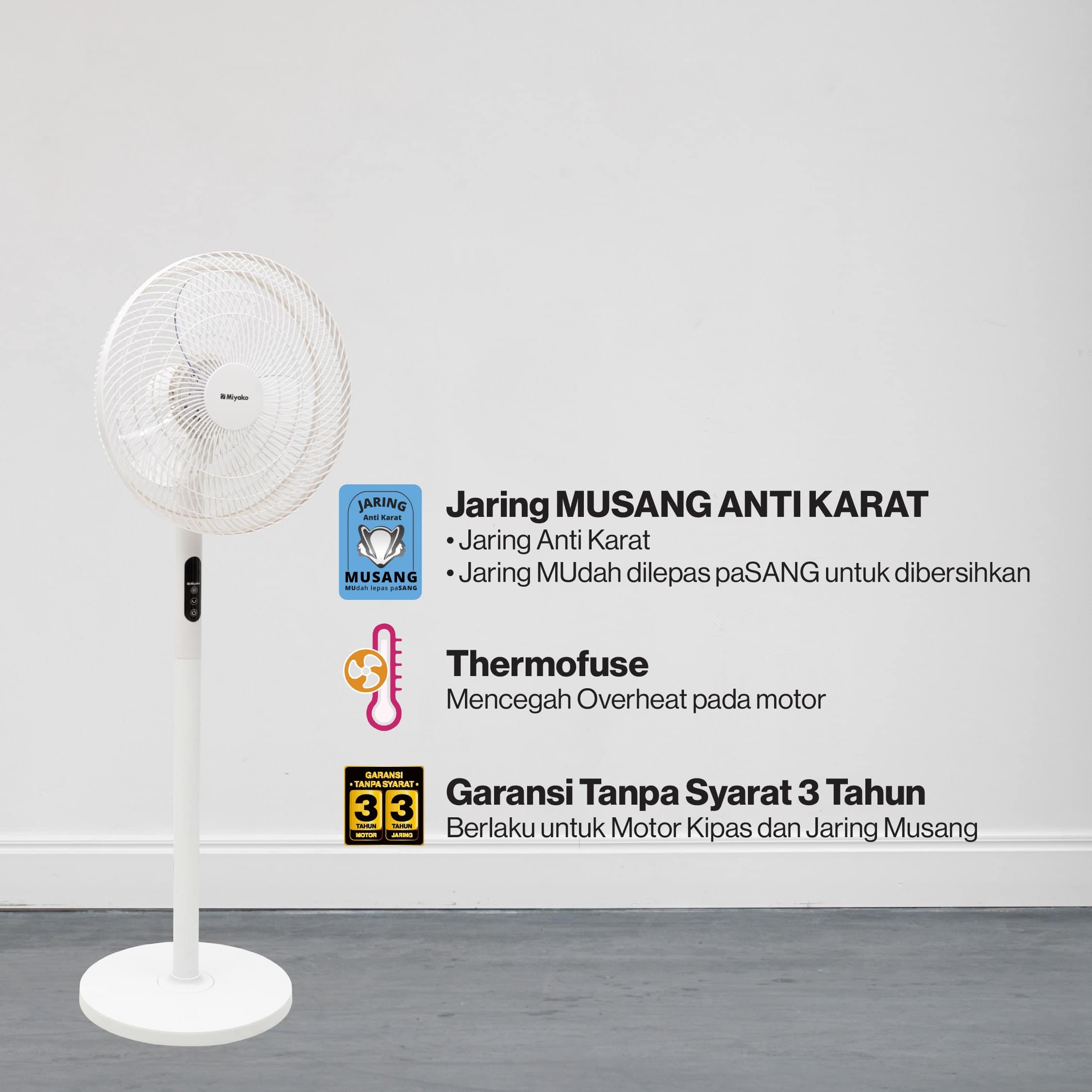 Kipas Angin Miyako KAS-1697 DRW